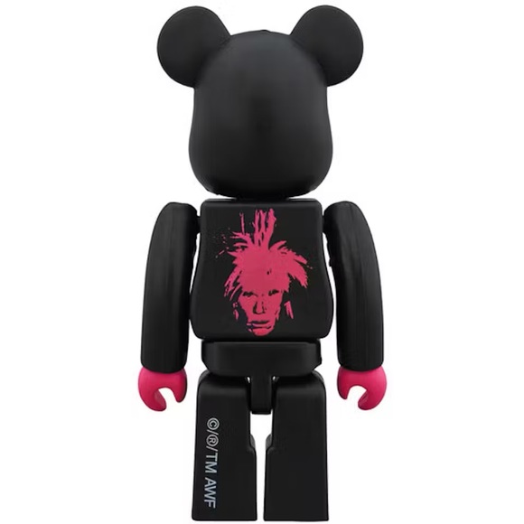 Bearbrick Andy Warhol DesignerCon 100% Black/Pink - Picture 2 of 4